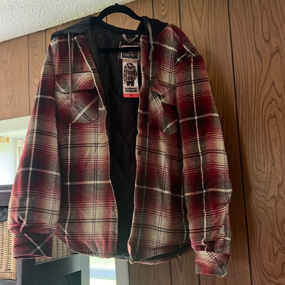 Men’s zip up flannel hoodie